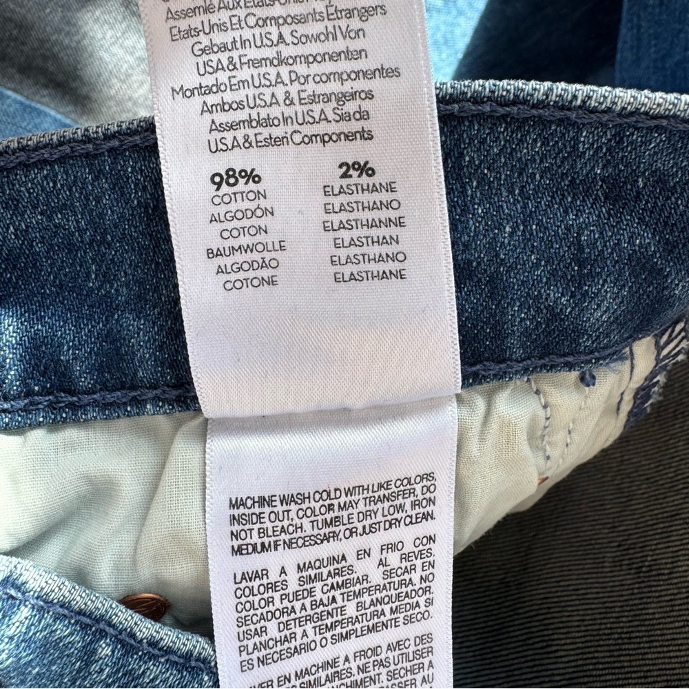 MOTHER Superior The Half Pipe Flood Barrel Jeans Black Blue 30 - Picture 10 of 13